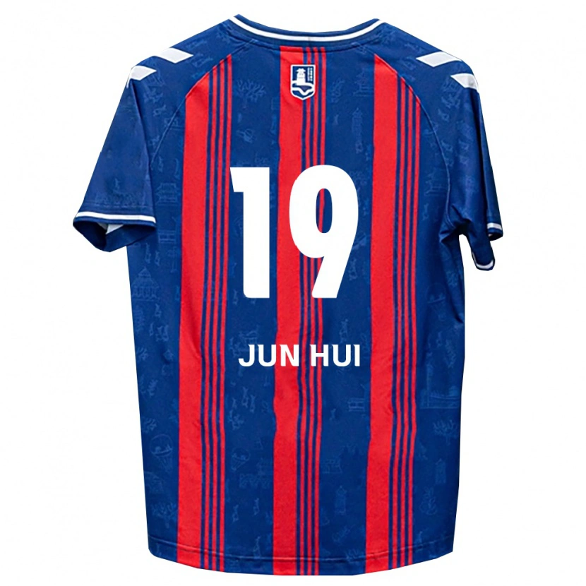 Danxen Criança Camisola Jun-Hui Park #19 Azul Vermelho Branco Principal 2026/27 Camisa
