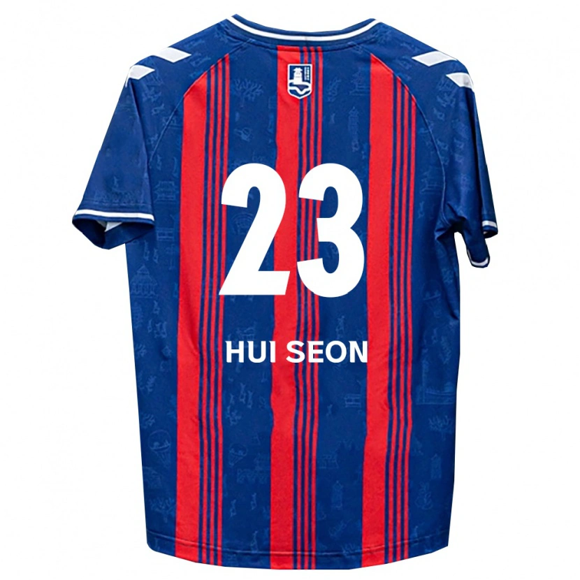 Danxen Criança Camisola Hui-Seon Kwon #23 Azul Vermelho Branco Principal 2026/27 Camisa