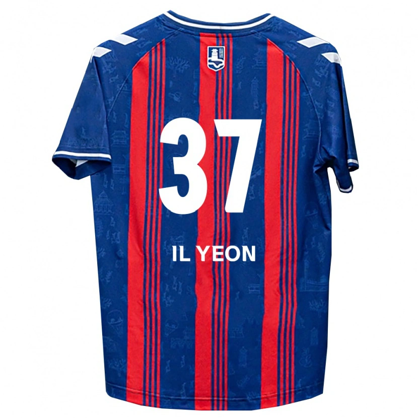Danxen Criança Camisola Il-Yeon Sin #37 Azul Vermelho Branco Principal 2026/27 Camisa
