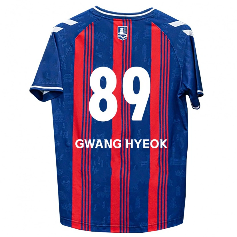 Danxen Criança Camisola Gwang-Hyeok Lee #89 Azul Vermelho Branco Principal 2026/27 Camisa