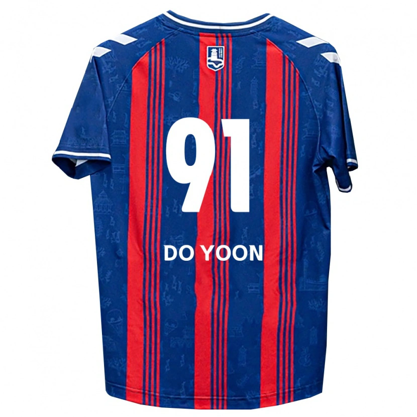 Danxen Criança Camisola Do-Yoon Kim #91 Azul Vermelho Branco Principal 2026/27 Camisa