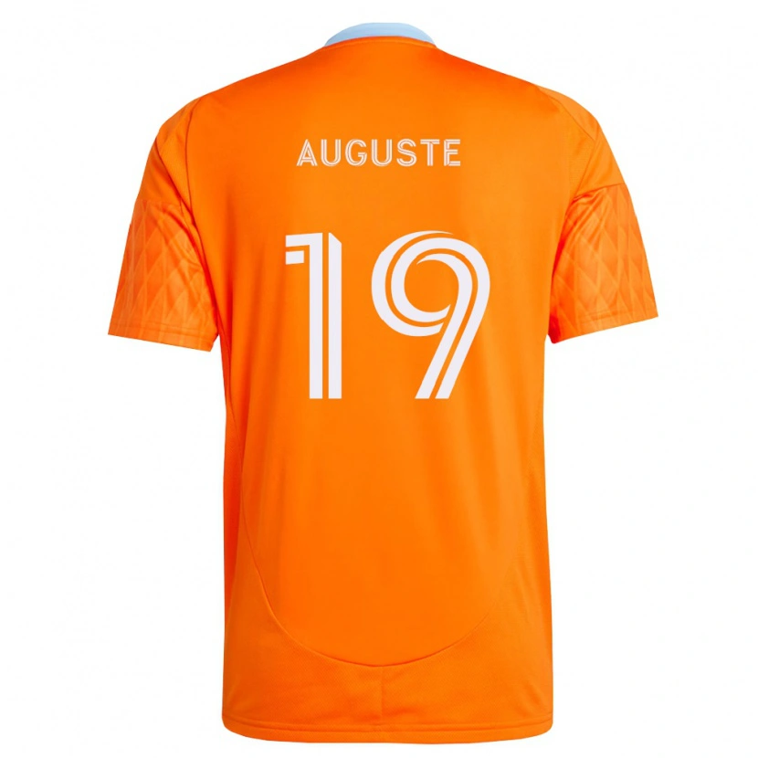 Danxen Criança Camisola Charles Auguste #19 Laranja Branco Principal 2026/27 Camisa