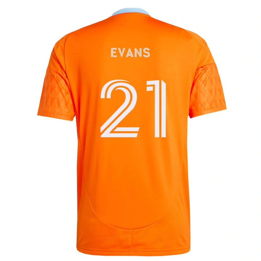 Danxen Criança Camisola Jacob Evans #21 Laranja Branco Principal 2026/27 Camisa