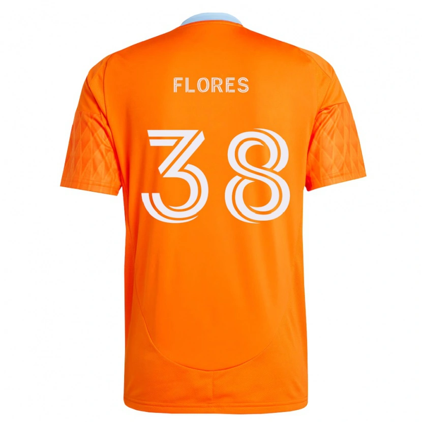 Danxen Criança Camisola Omar Flores #38 Laranja Branco Principal 2026/27 Camisa