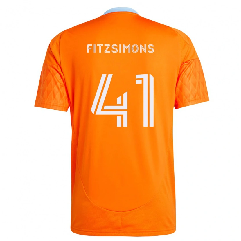 Danxen Criança Camisola Brogan Fitzsimons #41 Laranja Branco Principal 2026/27 Camisa
