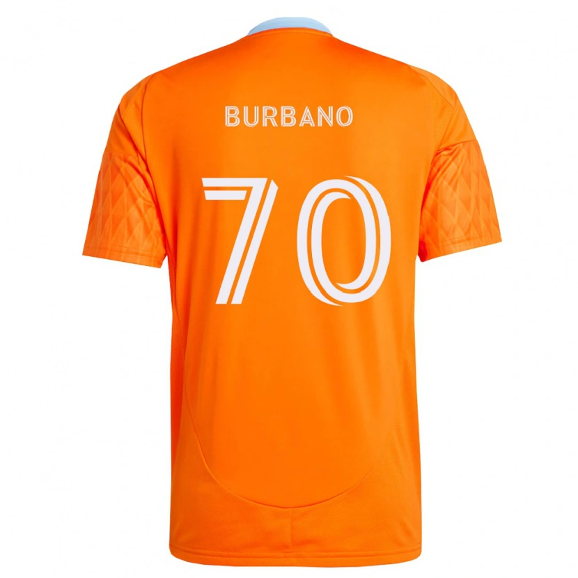 Danxen Criança Camisola Jordy Burbano #70 Laranja Branco Principal 2026/27 Camisa