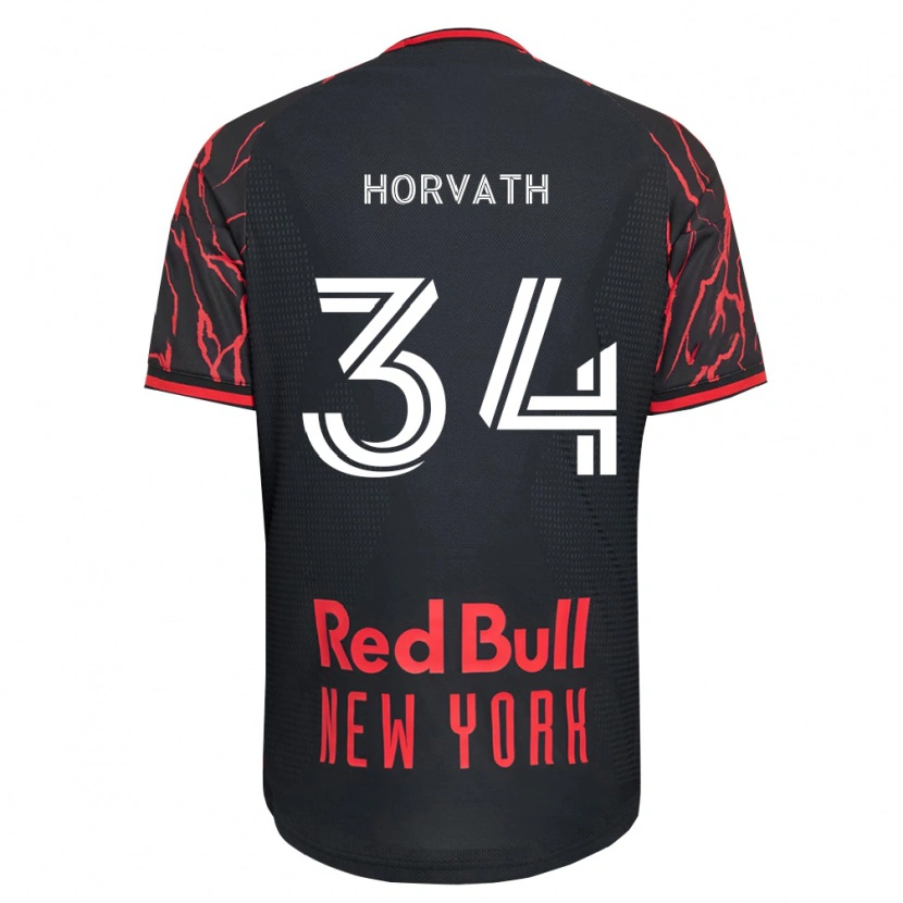 Danxen Criança Camisola Ethan Horvath #34 Vermelho Preto Branco Principal 2026/27 Camisa