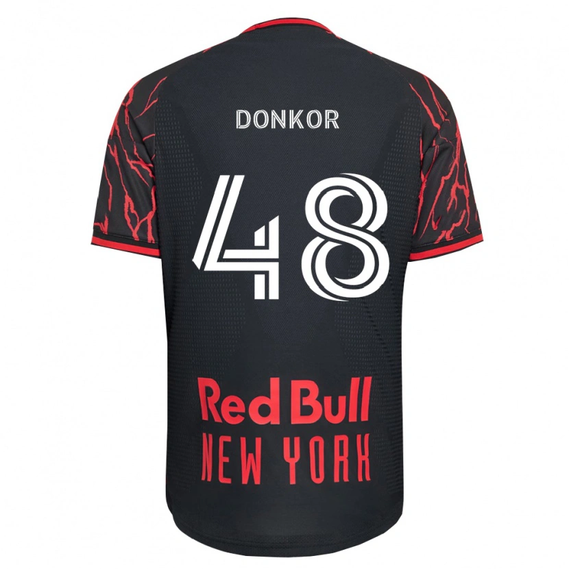 Danxen Criança Camisola Ronald Donkor #48 Vermelho Preto Branco Principal 2026/27 Camisa