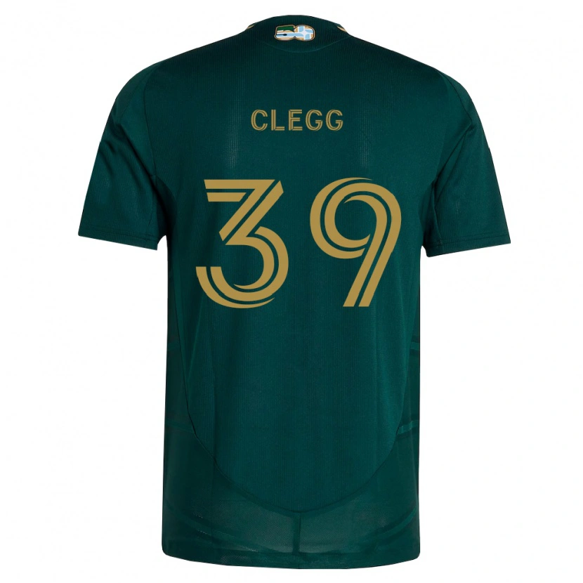 Danxen Criança Camisola Tyler Clegg #39 Verde Escuro Marrom Principal 2026/27 Camisa