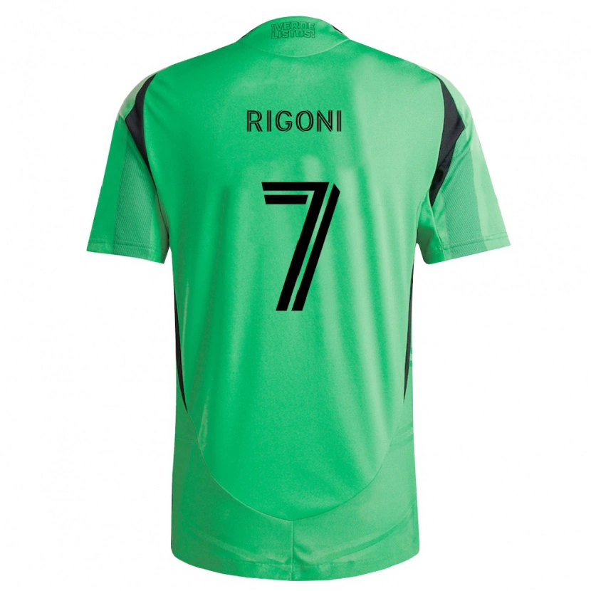 Danxen Criança Camisola Emiliano Rigoni #7 Verde Esmeralda Preto Principal 2026/27 Camisa