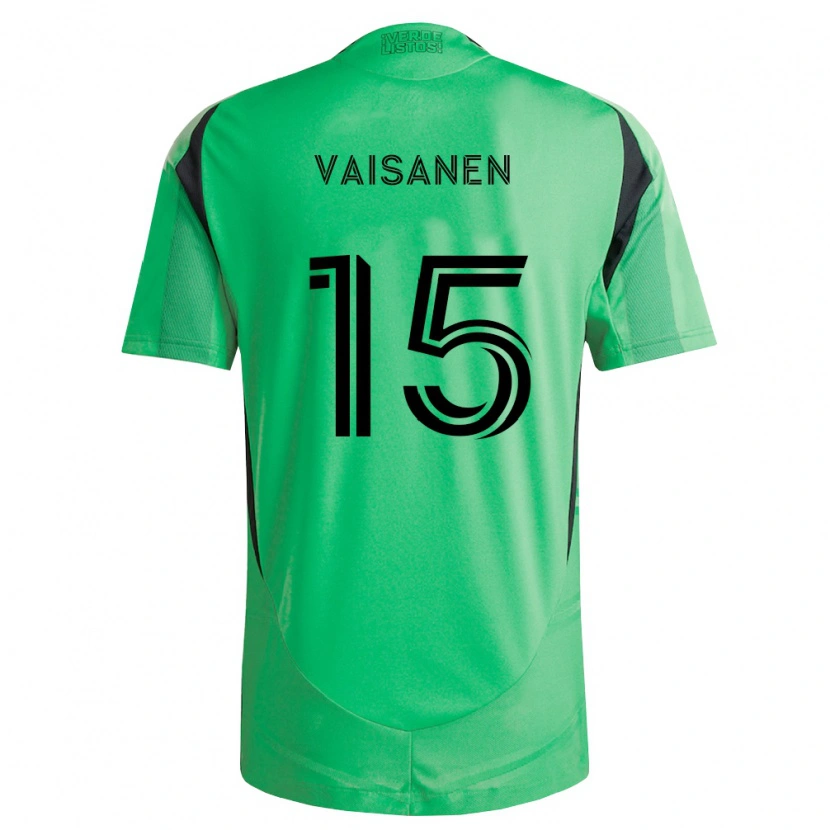 Danxen Criança Camisola Leo Väisänen #15 Verde Esmeralda Preto Principal 2026/27 Camisa