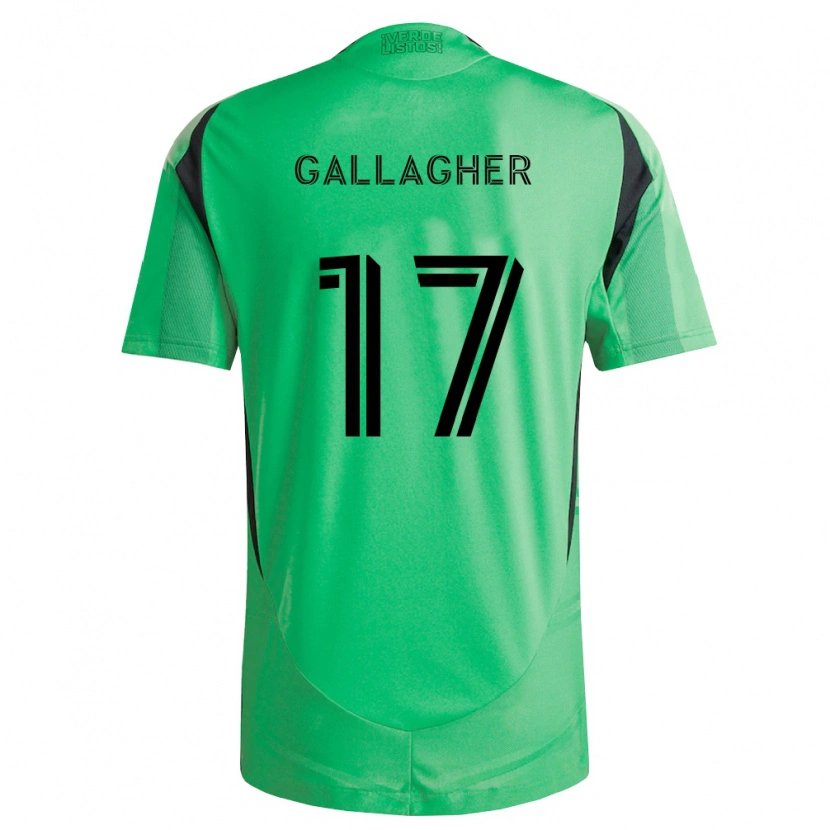 Danxen Criança Camisola Jon Gallagher #17 Verde Esmeralda Preto Principal 2026/27 Camisa