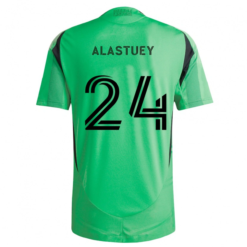 Danxen Criança Camisola Jorge Alastuey #24 Verde Esmeralda Preto Principal 2026/27 Camisa