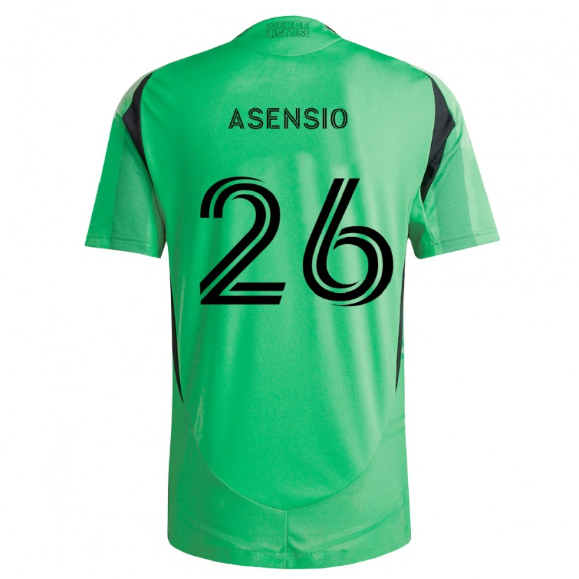 Danxen Criança Camisola Charlie Asensio #26 Verde Esmeralda Preto Principal 2026/27 Camisa