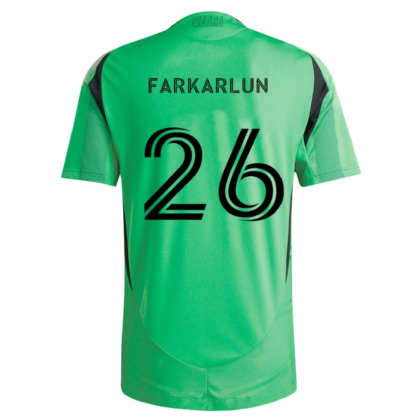 Danxen Criança Camisola Jimmy Farkarlun #26 Verde Esmeralda Preto Principal 2026/27 Camisa