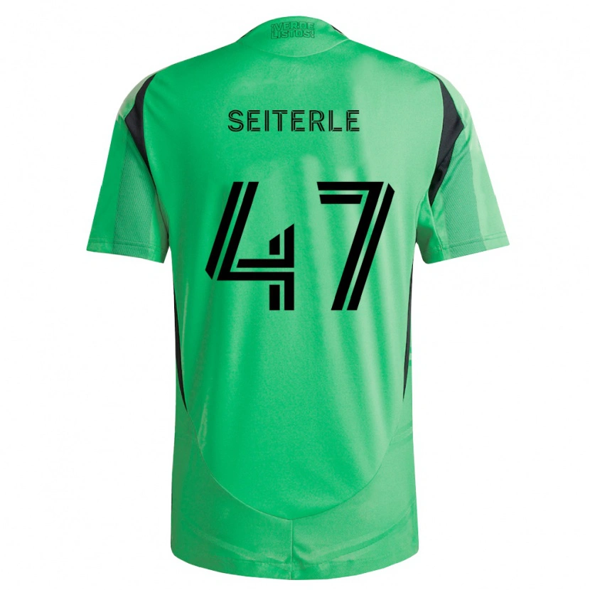 Danxen Criança Camisola Sebastian Seiterle #47 Verde Esmeralda Preto Principal 2026/27 Camisa