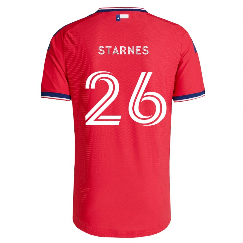 Danxen Criança Camisola Slade Starnes #26 Vermelho Azul Branco Principal 2026/27 Camisa