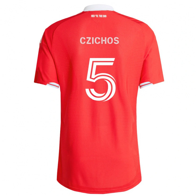 Danxen Criança Camisola Rafael Czichos #5 Vermelho Azul Profundo Branco Principal 2026/27 Camisa