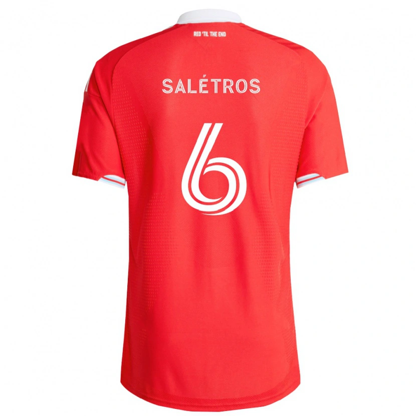 Danxen Criança Camisola Anton Salétros #6 Vermelho Azul Profundo Branco Principal 2026/27 Camisa