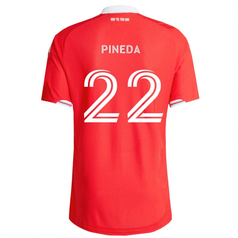 Danxen Criança Camisola Mauricio Pineda #22 Vermelho Azul Profundo Branco Principal 2026/27 Camisa