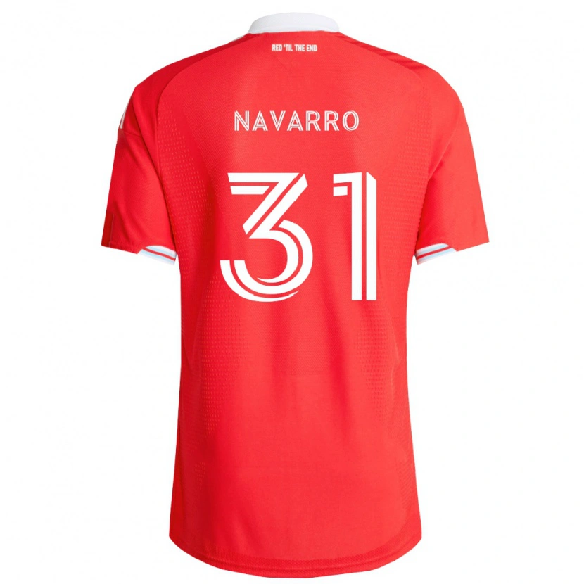 Danxen Criança Camisola Federico Navarro #31 Vermelho Azul Profundo Branco Principal 2026/27 Camisa