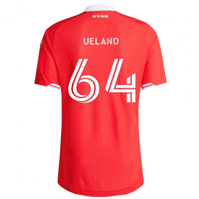 Danxen Criança Camisola Andreas Ueland #64 Vermelho Azul Profundo Branco Principal 2026/27 Camisa