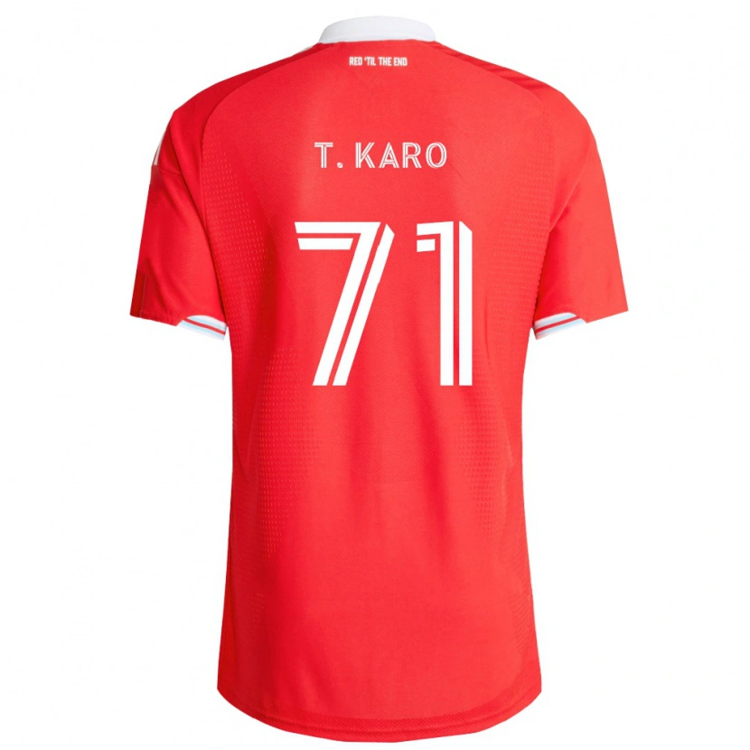 Danxen Criança Camisola David Tchétchao Karo #71 Vermelho Azul Profundo Branco Principal 2026/27 Camisa