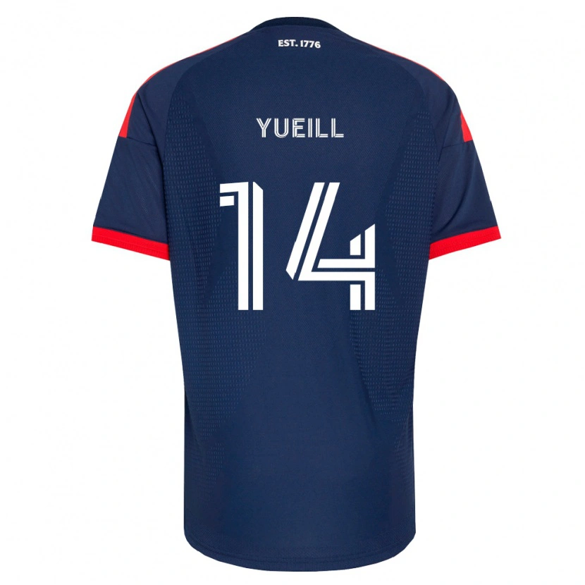 Danxen Criança Camisola Jackson Yueill #14 Azul Real Vermelho Branco Principal 2026/27 Camisa