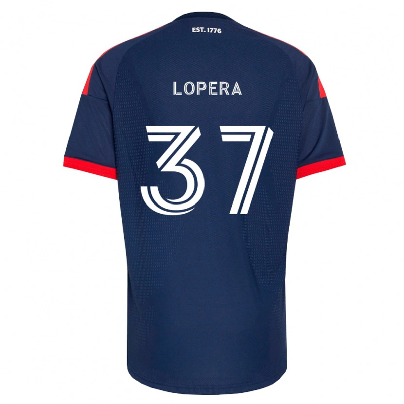 Danxen Criança Camisola Steban Lopera #37 Azul Real Vermelho Branco Principal 2026/27 Camisa