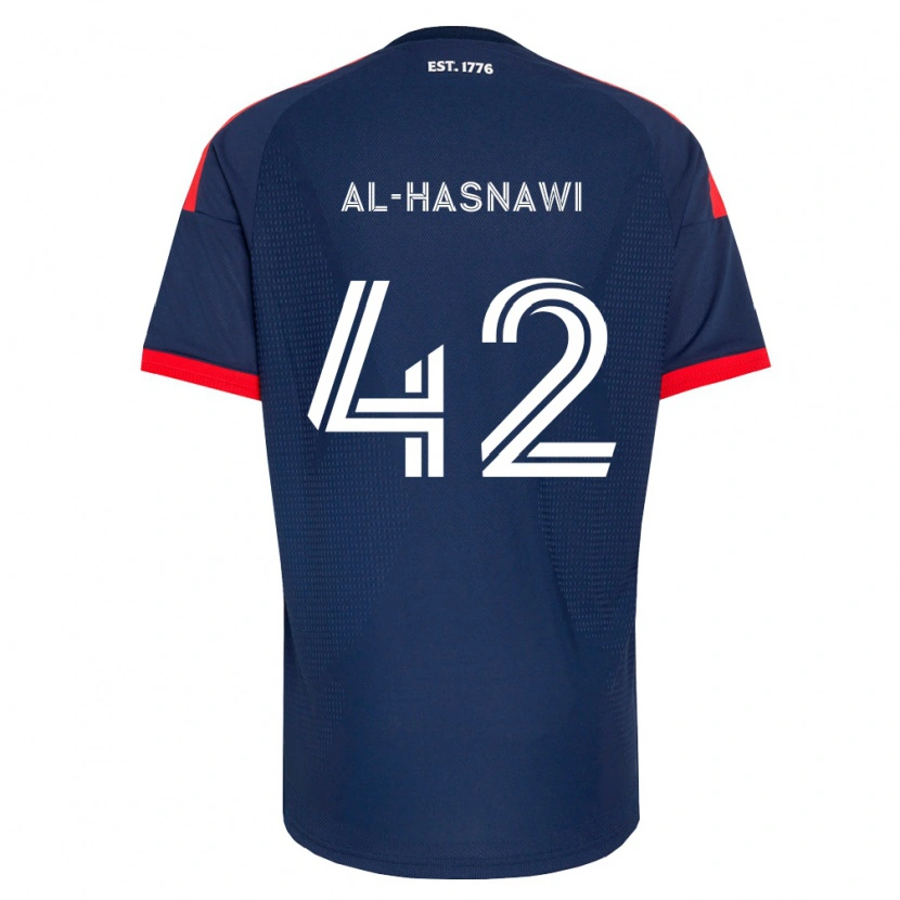 Danxen Criança Camisola Moshtaba Al-Hasnawi #42 Azul Real Vermelho Branco Principal 2026/27 Camisa