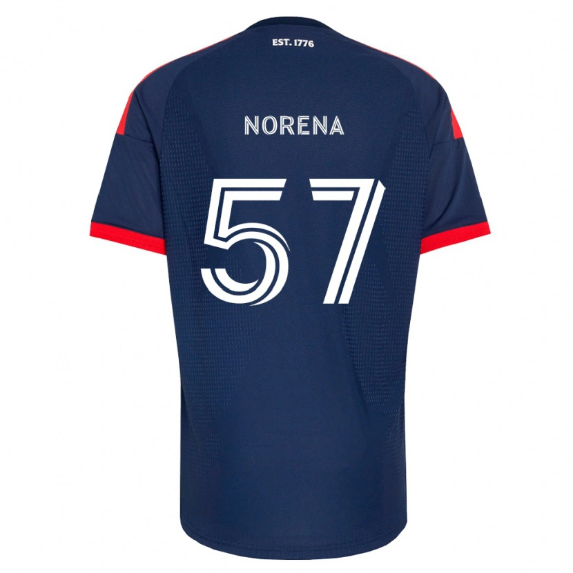Danxen Criança Camisola Bryan Norena #57 Azul Real Vermelho Branco Principal 2026/27 Camisa