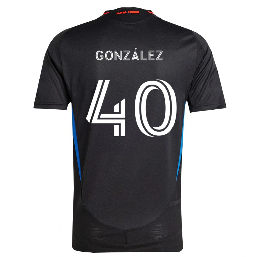 Danxen Criança Camisola Jonathan González #40 Azul Branco Preto Principal 2026/27 Camisa