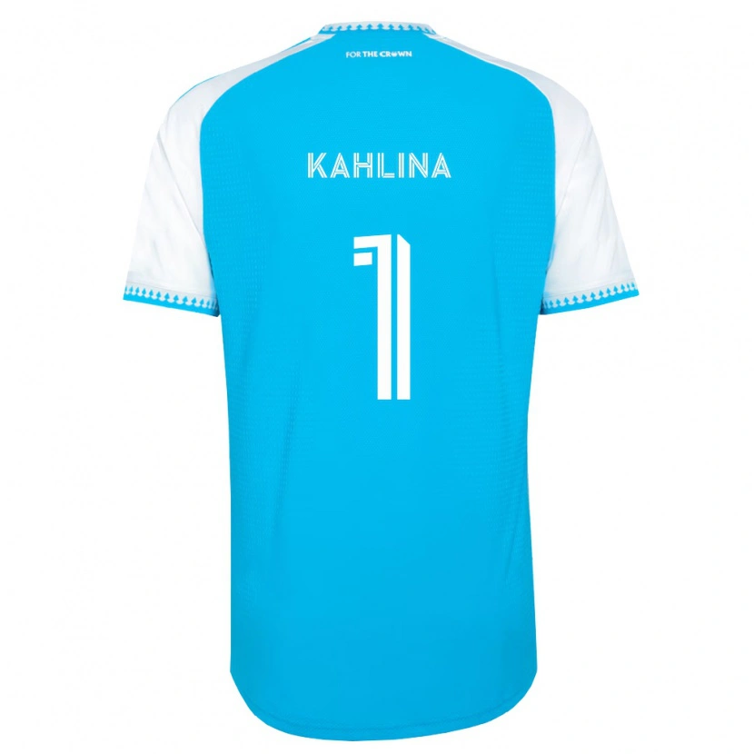 Danxen Criança Camisola Kristijan Kahlina #1 Azul Celeste Branco Preto Principal 2026/27 Camisa
