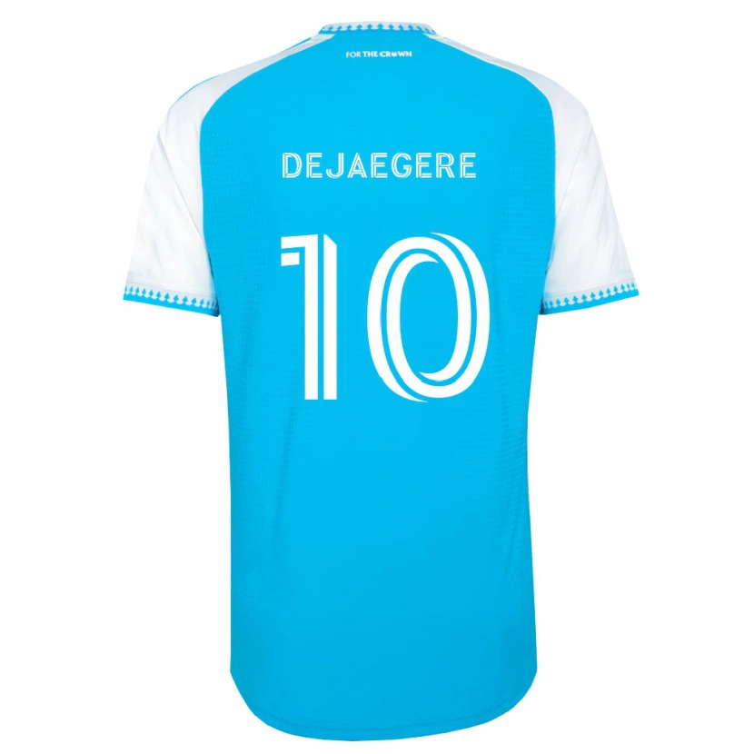 Danxen Criança Camisola Brecht Dejaegere #10 Azul Celeste Branco Preto Principal 2026/27 Camisa
