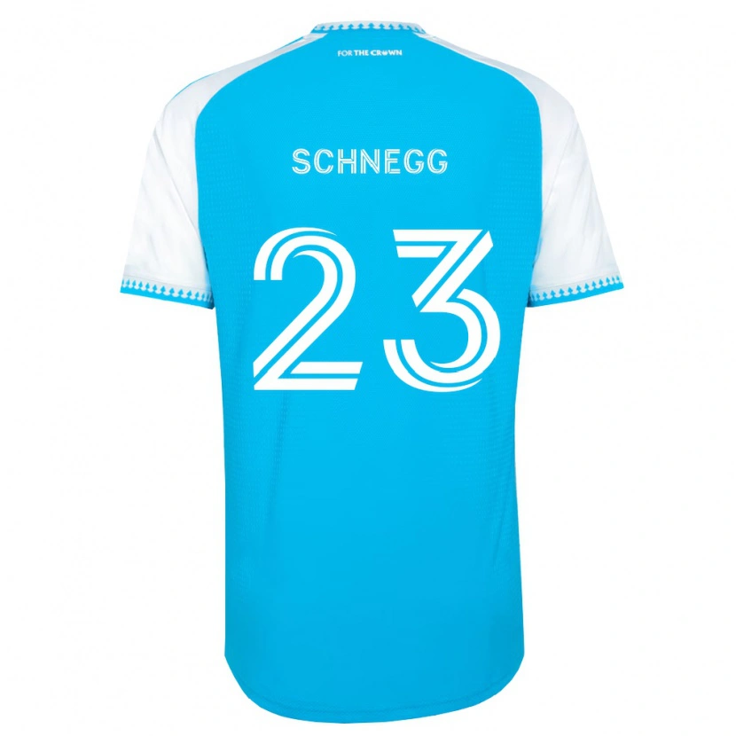 Danxen Criança Camisola David Schnegg #23 Azul Celeste Branco Preto Principal 2026/27 Camisa