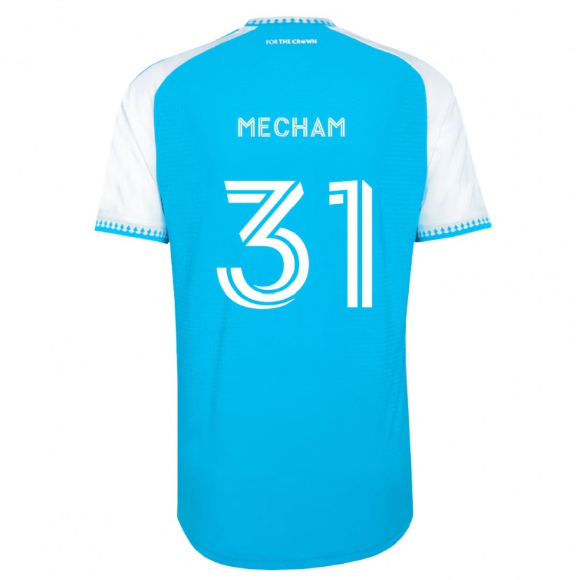 Danxen Criança Camisola Jake Mecham #31 Azul Celeste Branco Preto Principal 2026/27 Camisa
