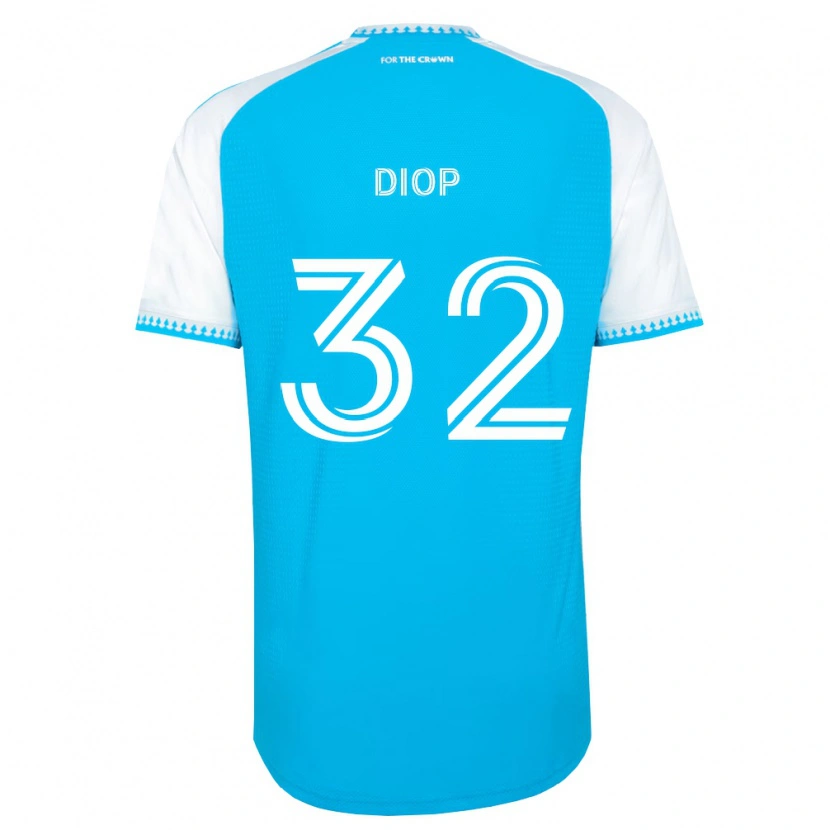 Danxen Criança Camisola Hamady Diop #32 Azul Celeste Branco Preto Principal 2026/27 Camisa