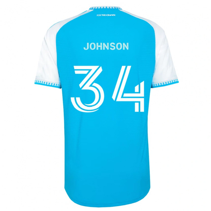 Danxen Criança Camisola Andrew Johnson #34 Azul Celeste Branco Preto Principal 2026/27 Camisa