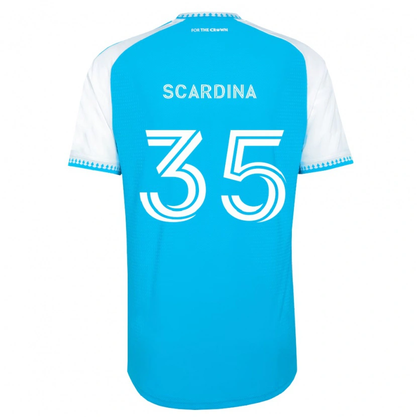 Danxen Criança Camisola Nick Scardina #35 Azul Celeste Branco Preto Principal 2026/27 Camisa