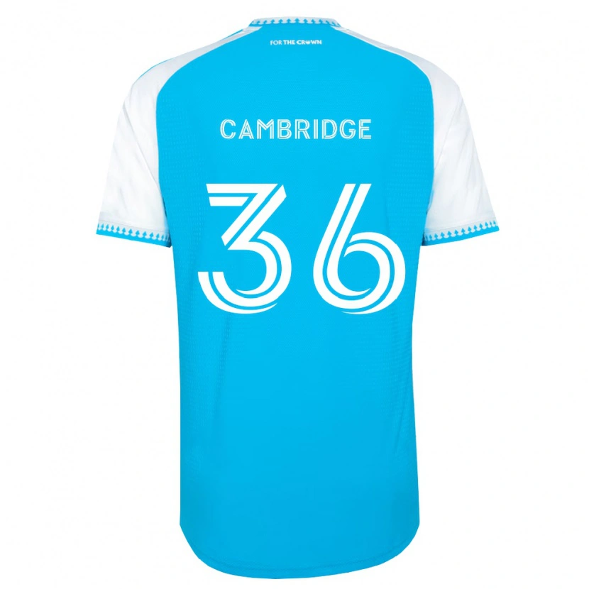 Danxen Criança Camisola Brandon Cambridge #36 Azul Celeste Branco Preto Principal 2026/27 Camisa