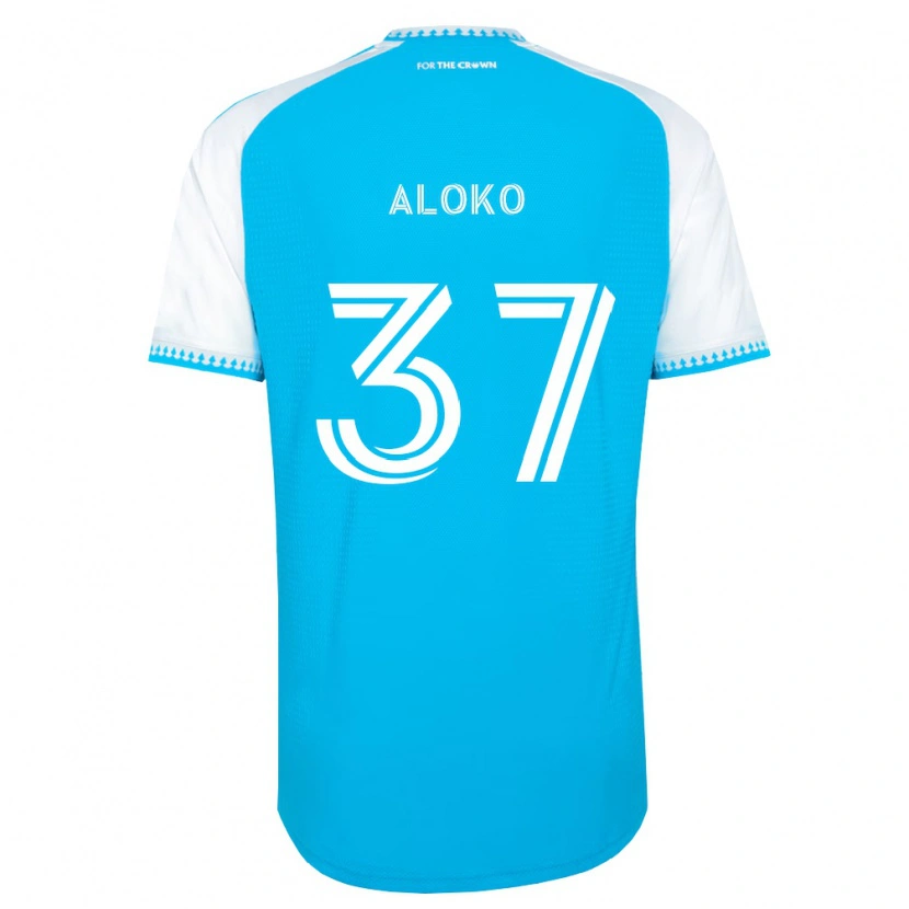 Danxen Criança Camisola Rodolfo Aloko #37 Azul Celeste Branco Preto Principal 2026/27 Camisa