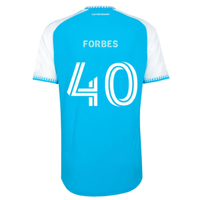 Danxen Criança Camisola Jahlane Forbes #40 Azul Celeste Branco Preto Principal 2026/27 Camisa