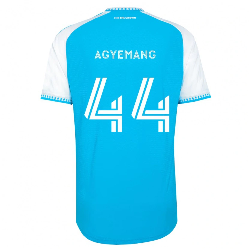 Danxen Criança Camisola Morrison Agyemang #44 Azul Celeste Branco Preto Principal 2026/27 Camisa