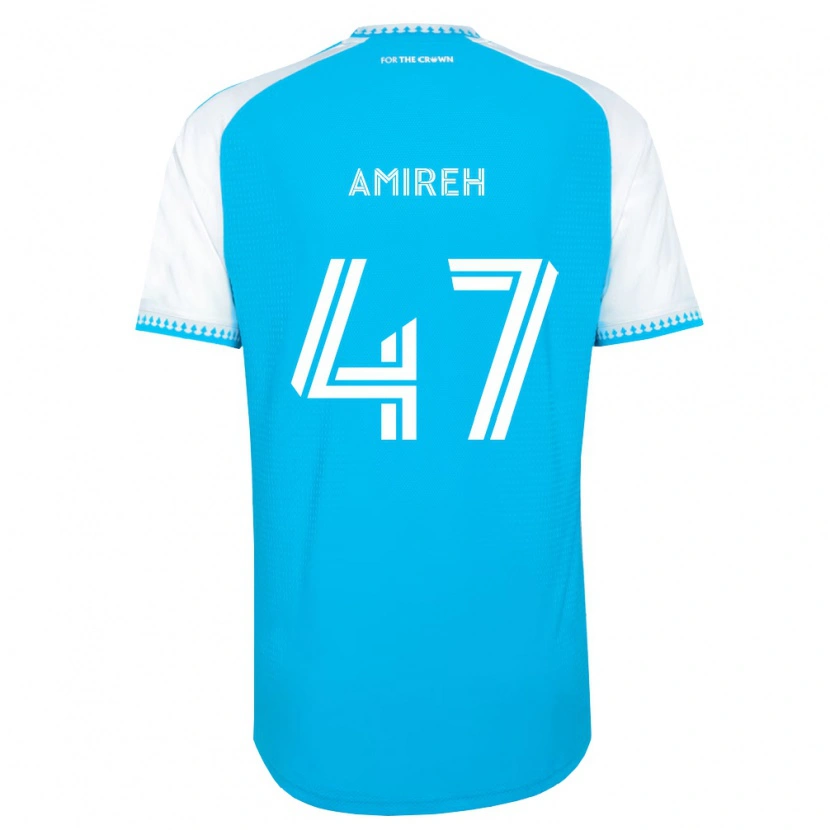 Danxen Criança Camisola Adam Amireh #47 Azul Celeste Branco Preto Principal 2026/27 Camisa