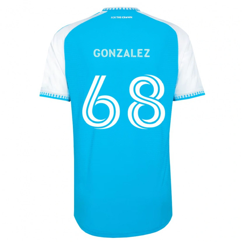 Danxen Criança Camisola Carlos Gonzalez #68 Azul Celeste Branco Preto Principal 2026/27 Camisa