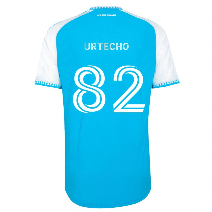 Danxen Criança Camisola Brendan Urtecho #82 Azul Celeste Branco Preto Principal 2026/27 Camisa