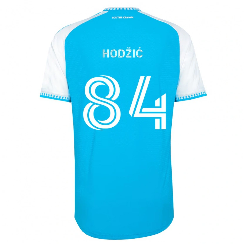 Danxen Criança Camisola Amil Hodžić #84 Azul Celeste Branco Preto Principal 2026/27 Camisa