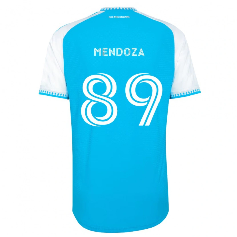 Danxen Criança Camisola Adrián Mendoza #89 Azul Celeste Branco Preto Principal 2026/27 Camisa