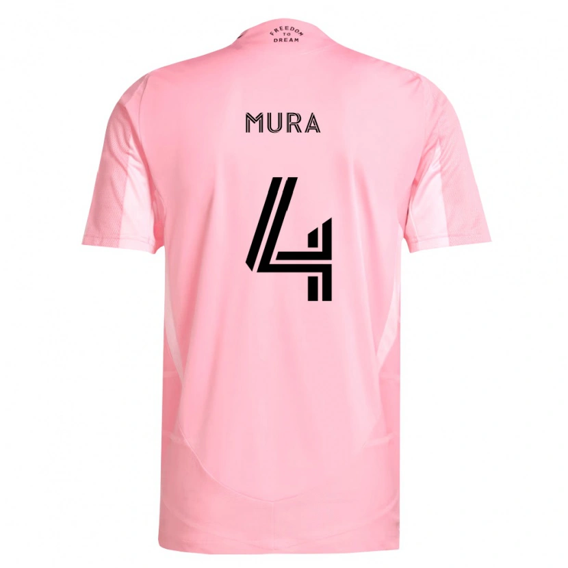 Danxen Criança Camisola Facundo Mura #4 Rosa Preto Principal 2026/27 Camisa