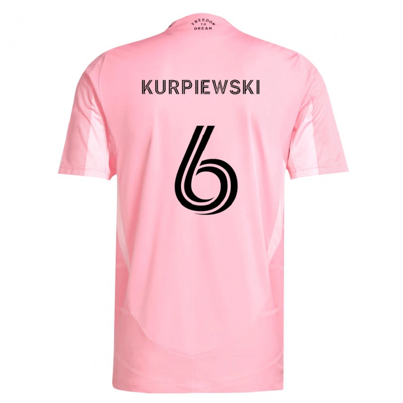 Danxen Criança Camisola Ethan Kurpiewski #6 Rosa Preto Principal 2026/27 Camisa